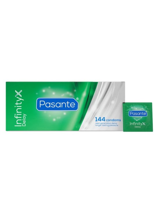 PASANTE DELAY INFINITY PRESERVATIVOS RETARDANTES CAJA 144 UNIDADES