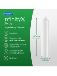 PASANTE DELAY INFINITY PRESERVATIVOS RETARDANTES CAJA 144 UNIDADES