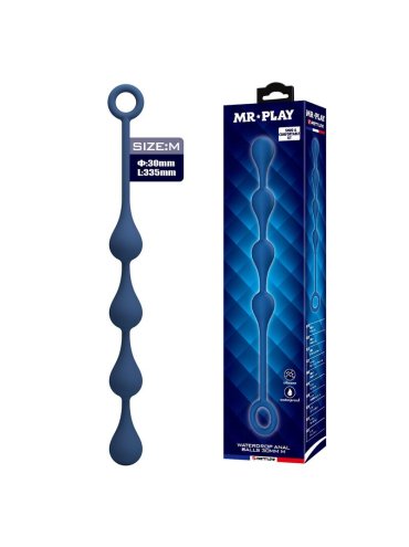 MR PLAY BOLAS ANALES SILICONA AZUL TALLA M 33 CM