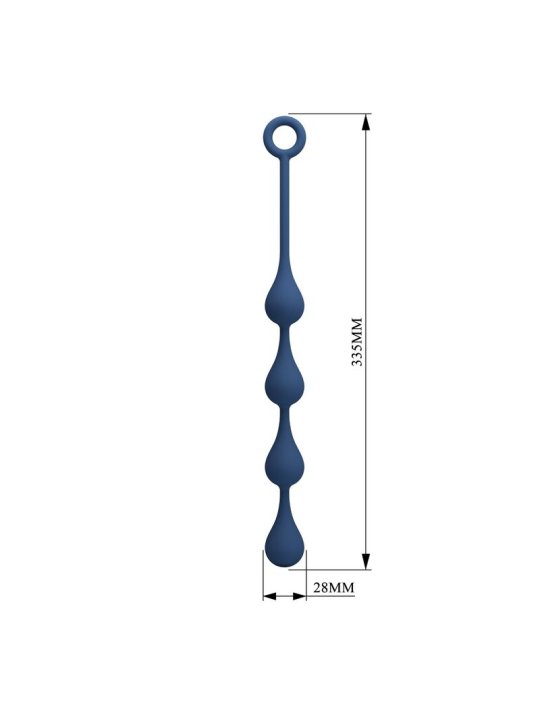 MR PLAY BOLAS ANALES SILICONA AZUL TALLA M 33 CM
