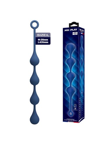 MR PLAY BOLAS ANALES SILICONA AZUL TALLA L 426 CM