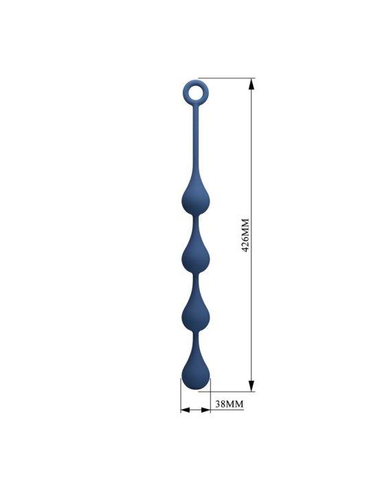 MR PLAY BOLAS ANALES SILICONA AZUL TALLA L 426 CM