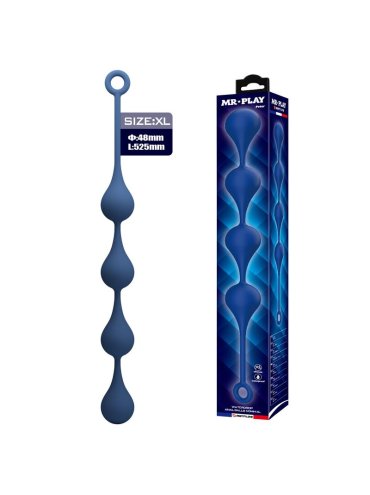 MR PLAY BOLAS ANALES SILICONA AZUL TALLA XL 525 CM