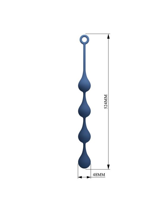 MR PLAY BOLAS ANALES SILICONA AZUL TALLA XL 525 CM