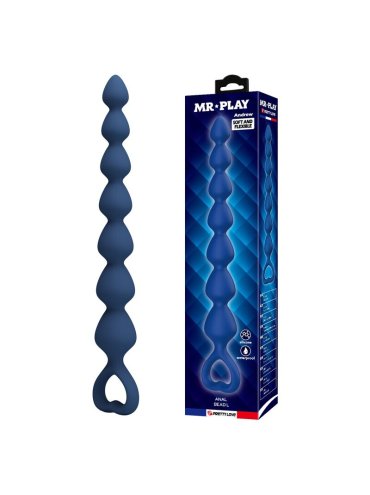 MR PLAY BOLAS ANALES Y PLUG ANAL SILICONA AZUL 267 CM