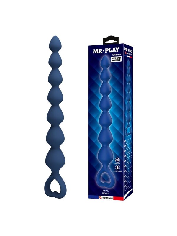 MR PLAY BOLAS ANALES Y PLUG ANAL SILICONA AZUL 267 CM