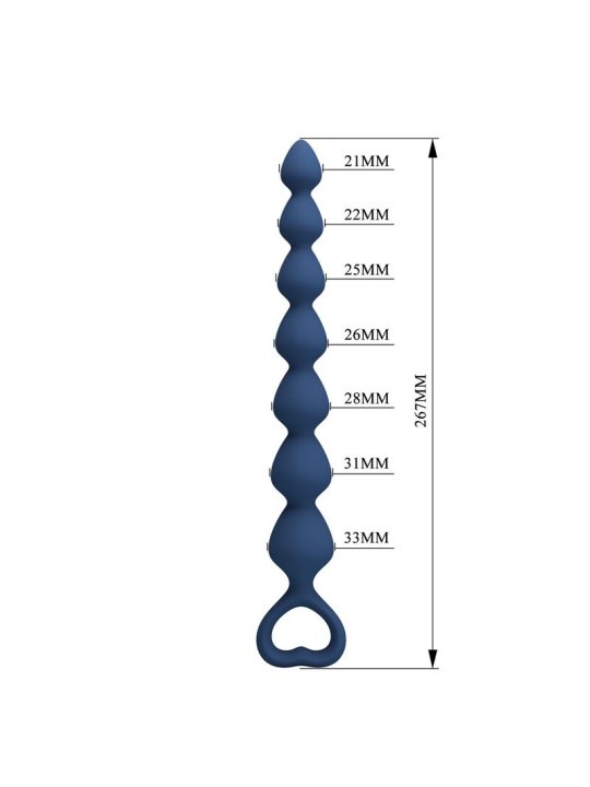 MR PLAY BOLAS ANALES Y PLUG ANAL SILICONA AZUL 267 CM