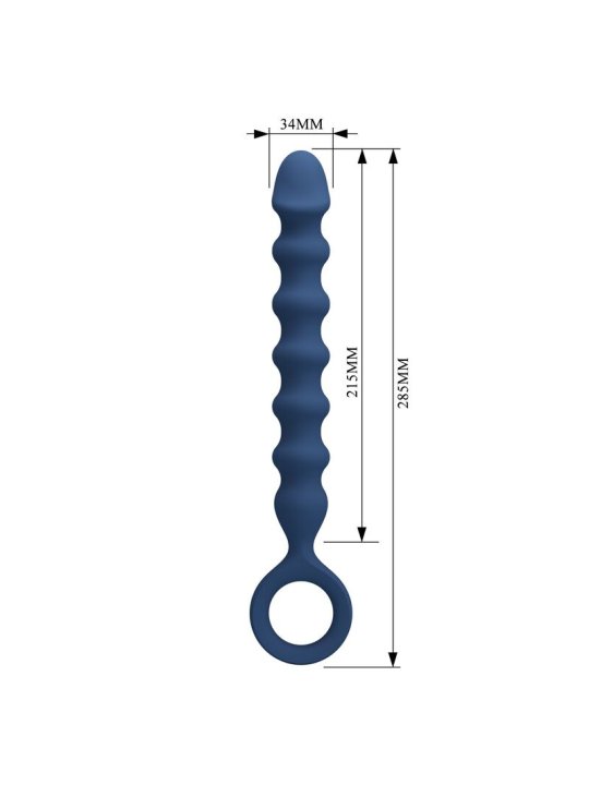 MR PLAY BOLAS ANALES Y PLUG ANAL SILICONA AZUL O 34 CM 285 CM
