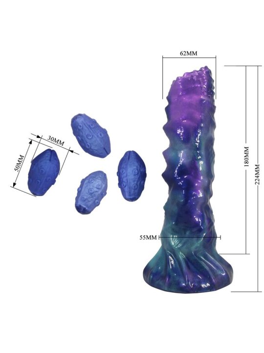 POWER MONSTERS DUSKWALKER SENTINEL DILDO HINCHABLE FANTASIA TRICOLOR 23 CM O 5 CM