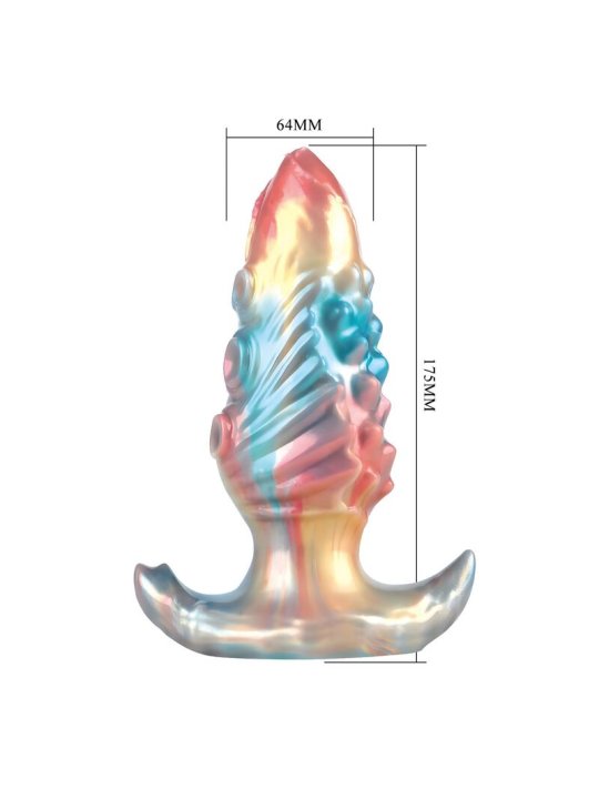 POWER MONSTERS EBON LEVIATHAN PLUG ANAL HINCHABLE FANTASIA TRICOLOR 18 CM