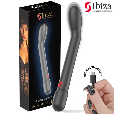 IBIZA VIBRADOR DE PUNTO G CON VIBRACION NEGRO