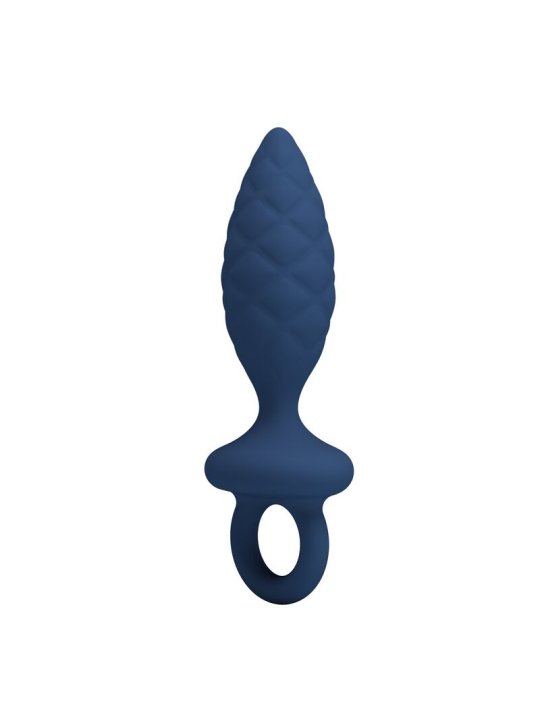 MR PLAY PLUG ANAL TEXTURIZADO CON ANILLA AZUL L