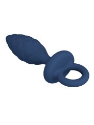 MR PLAY PLUG ANAL TEXTURIZADO CON ANILLA AZUL L
