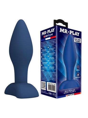 MR PLAY PLUG ANAL CONICO SILICONA AZUL L