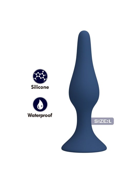 MR PLAY PLUG ANAL SLIM SILICONA AZUL L