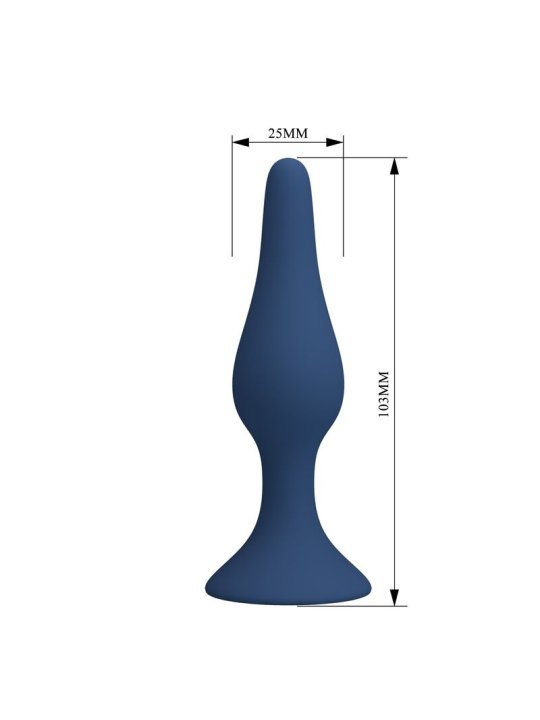 MR PLAY PLUG ANAL SILICONA AZUL SLIM TALLA S