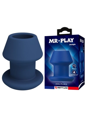 MR PLAY JACK PLUG ANAL HUECO SILICONA AZUL TALLA S