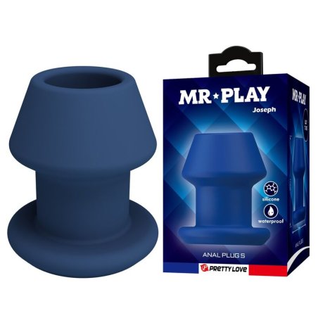 MR PLAY JACK PLUG ANAL HUECO SILICONA AZUL TALLA S