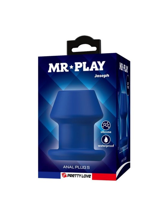 MR PLAY JACK PLUG ANAL HUECO SILICONA AZUL TALLA S