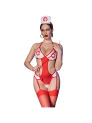 CHILIROSE CR 4631 BODY ENFERMERA CROTCHLESS ROJO S M