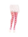LEG AVENUE MEDIAS CON ABERTURAS CORAZON LAZOS ROSA