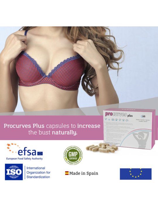 Procurves Plus Complemento alimenticio para aumentar el pecho de forma natural
