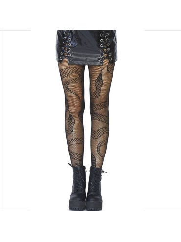 LEG AVENUE MEDIAS DE RED SERPIENTES NEGRO