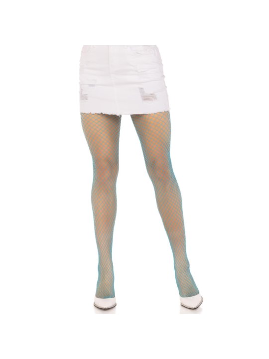 LEG AVENUE PANTIMEDIAS REJILLA LYCRA AZUL