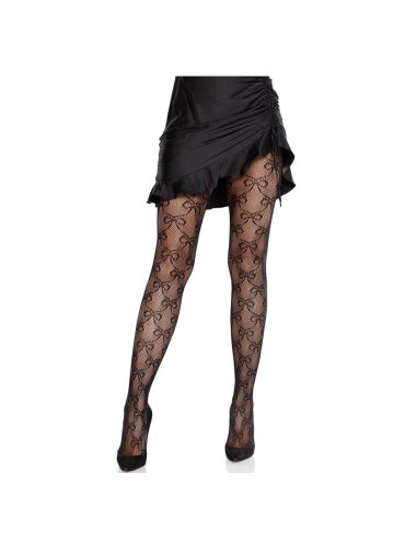 LEG AVENUE MALLAS DE RED CON LAZO NEGRO