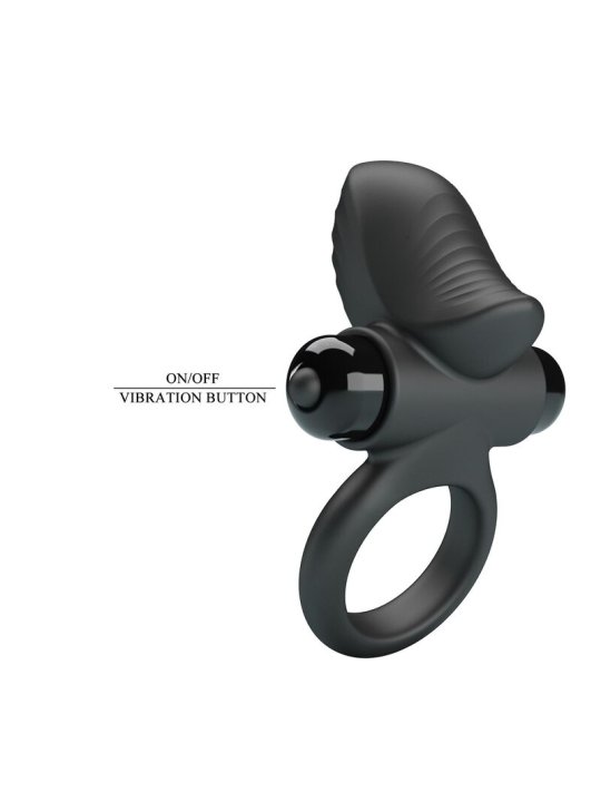 PRETTY LOVE ANILLO VIBRADOR PARA PENE ADRIEN 10 FUNCIONES NEGRO