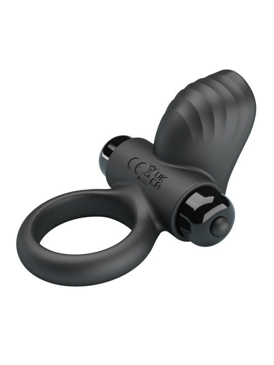 PRETTY LOVE ANILLO VIBRADOR PARA PENE ADRIEN 10 FUNCIONES NEGRO