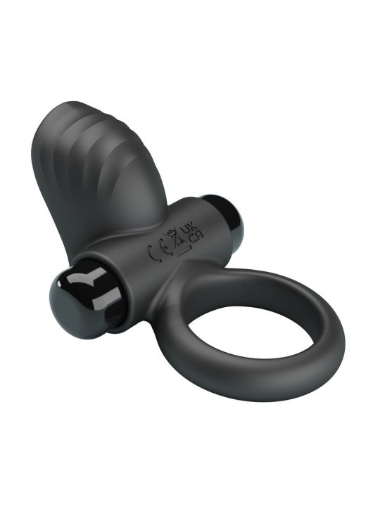 PRETTY LOVE ANILLO VIBRADOR PARA PENE ADRIEN 10 FUNCIONES NEGRO