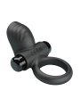 PRETTY LOVE ANILLO VIBRADOR PARA PENE ADRIEN 10 FUNCIONES NEGRO