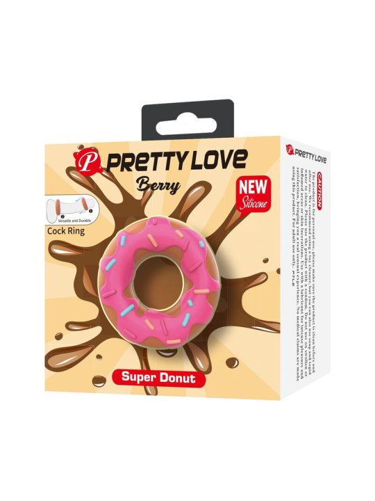 PRETTY LOVE ANILLO PARA PENE SUPER DONUT ROSA