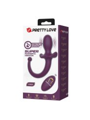 PRETTY LOVE LIOEA PLUG ANAL CON COLA VIBRADOR 12 FUNCIONES COLOR MORADO CONTROL REMOTO