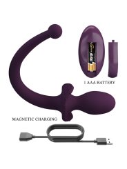 PRETTY LOVE LIOEA PLUG ANAL CON COLA VIBRADOR 12 FUNCIONES COLOR MORADO CONTROL REMOTO