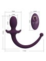 PRETTY LOVE LIOEA PLUG ANAL CON COLA VIBRADOR 12 FUNCIONES COLOR MORADO CONTROL REMOTO