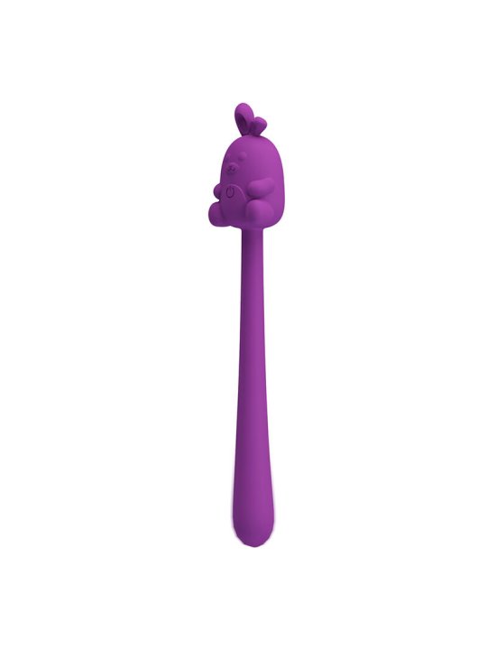 PRETTY LOVE VIBRADOR FLEXIBLE CUTE BUNNY FLIRTING STICK RECARGABLE USB MORADO