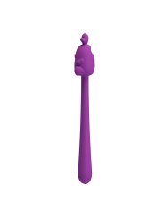 PRETTY LOVE VIBRADOR FLEXIBLE CUTE BUNNY FLIRTING STICK RECARGABLE USB MORADO