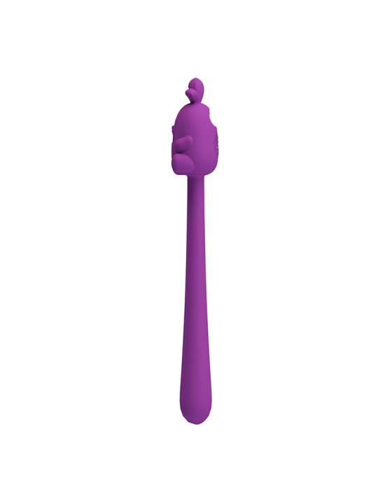 PRETTY LOVE VIBRADOR FLEXIBLE CUTE BUNNY FLIRTING STICK RECARGABLE USB MORADO