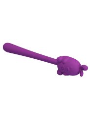 PRETTY LOVE VIBRADOR FLEXIBLE CUTE BUNNY FLIRTING STICK RECARGABLE USB MORADO