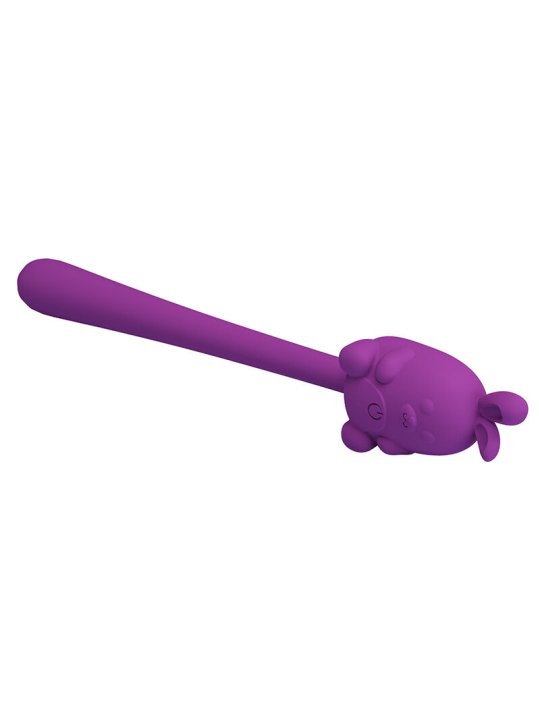 PRETTY LOVE VIBRADOR FLEXIBLE CUTE BUNNY FLIRTING STICK RECARGABLE USB MORADO