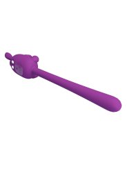 PRETTY LOVE VIBRADOR FLEXIBLE CUTE BUNNY FLIRTING STICK RECARGABLE USB MORADO