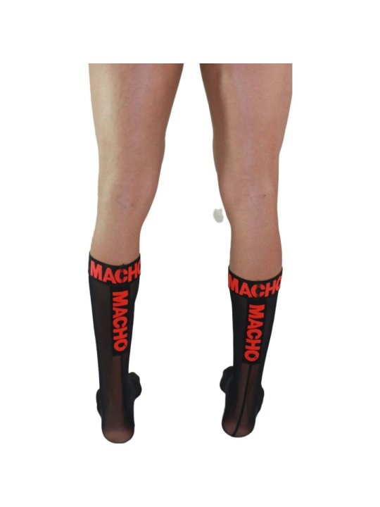 MACHO CALCETINES FINOS NEGRO ROJO TALLA UNICA