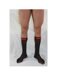 MACHO CALCETINES FINOS NEGRO ROJO TALLA UNICA