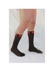 MACHO CALCETINES FINOS NEGRO ROJO TALLA UNICA