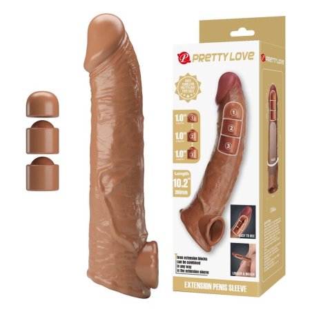 PRETTY LOVE FUNDA EXTENSORA PARA PENE AJUSTABLE 26 CM O 4 CM COLOR NATURAL