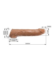 PRETTY LOVE FUNDA EXTENSORA PARA PENE AJUSTABLE 26 CM O 4 CM COLOR NATURAL