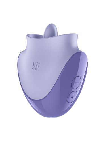 SATISFYER TONGUE DANCER ESTIMULADOR CLITORIANO CON VIBRACION Y PULSACIONES LILA