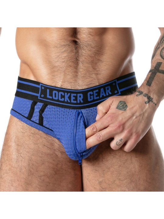 LOCKER GEAR SPORT MESH JOCK BRIEF AZUL S